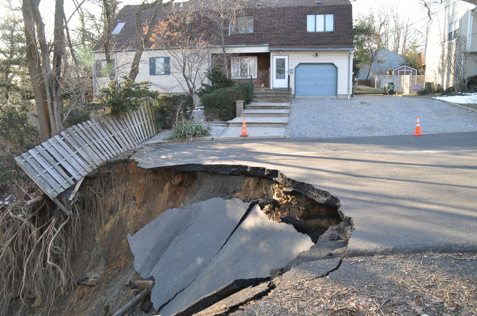 St Louis Sinkhole Swallows A Car Picture Incredible Sinkholes Around   RT South Amboy Sinkhole 1 Jt 150324 3x2 1600 